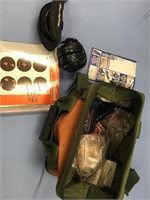 range bag with eyes and ears, 25 cal. Bullet tips,