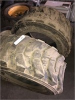 2 Duplex DT 10-16.5 Used Skid Loader Tires