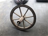 Vintage Wooden & Metal Spoked Wheel