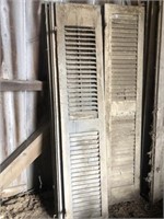 7 Vintage Louvered Shutters