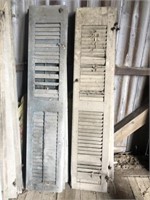 8 Vintage Louvered Shutters