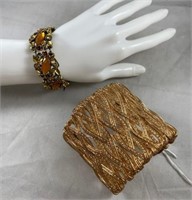 Gold Tone Cuff Bracelets