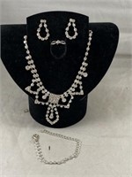 Elegant Necklace, Earrings, Bracelet & Ring