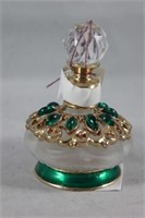 Green Jeweled Perfume Bottle