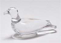 Baccarat Crystal Duck Paperweight