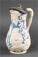 Scottish Stoneware  & Pewter Ewer, 18th C.