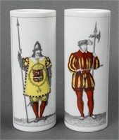 Spanish Bidasoa Petite Porcelain Vases, 2