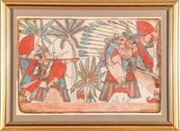 Indian Watercolor Manuscript Illustration