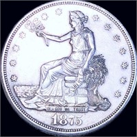 1875-CC Silver Trade Dollar CLOSELY UNCIRCULATED