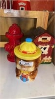 Vintage Ceramic Cookie Jar, Newer Ceramic Fire