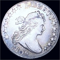 1806 Draped Bust Half Dollar ABOUT UNCIRCULATED