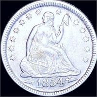 1854 Seated Liberty Quarter CLOSELY UNCIRCULATED