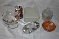 5 Glass Vintage Serving Pieces