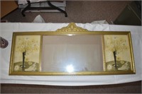Vintage Gold Framed 3 Panel Mirror