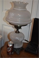 Frosted Electrified Hurricane Lamp