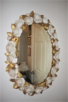 Lovely Home Interior Rose Bordered Mirror