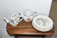 Teapots and Plates   Vintage