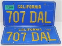 California License Plate Set