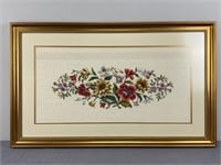 Floral Needlepoint Picture