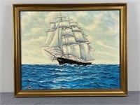 Clipper Ship on Canvas Print
