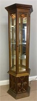 Lighted Curio Cabinet w/ Mirror Back