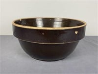 Brown Vintage Stoneware/Crockery Bowl