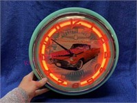 Thunderbird neon wall clock