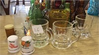 Lot of Miniature Bottles and Glasses