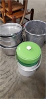 Aluminum Pots and an Ice Bucket