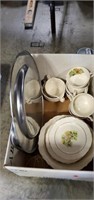 Box of Dishes and a Bag