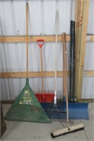 Push Broom, Rakes, Snow Shovel, Stakes, Etc.