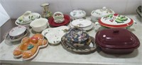 Decorative Dishes Including Pitcher, Bowls,