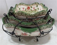 Matching Three Piece Temptations Ovenware Dishes.