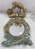 (3) Brass Animal Figures with Dresser Top Brass
