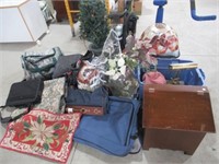 Estate Items Including Luggage, Desk Lamp,