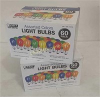 2 cases assorted color light bulbs