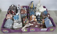(2) Boxes of Various Christmas Building Including