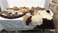 Jar of misc furs and pelts-20 pieces