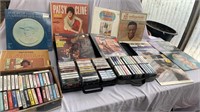 Vinyl Album and cassette tape collection