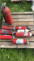 Pallet of fire extinguishers - 8 total