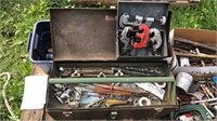 Tool box full of variety of grips and misc tools