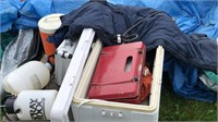 Extra large igloo cooler filled with camping