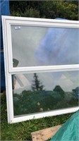 62 x 62 white Sliding glass window