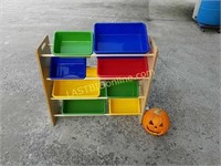 Toy Storage Organizer & Lighted Pumpkin