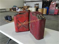 2 Steel Jerry cans