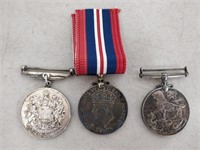 3 Canadian WWII medals…
