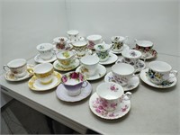 17 cup and saucers - bone china