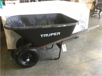 Truper Dual Wheel Poly Wheelbarrow