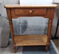 solid oak wood hall table with drawer