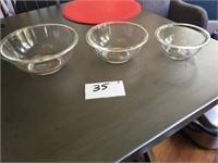 Set of (3) Glass Mix Bowls